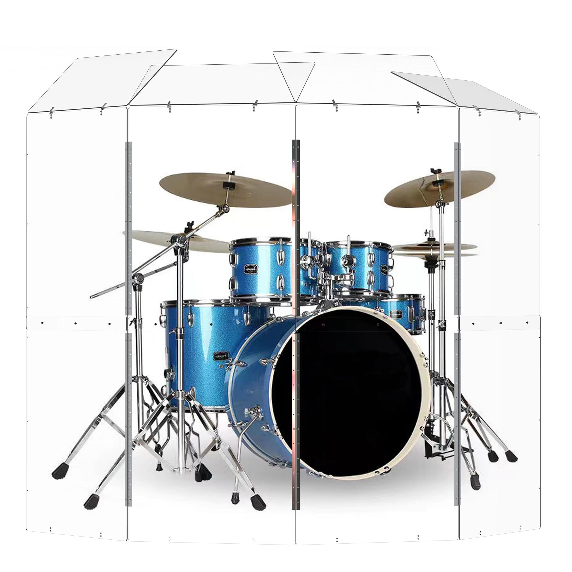 Amazon.com: Portable Drum Shield | 4 Panels 2ftx5ft w/Deflectors